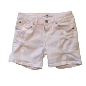 7 For All Mankind Destructed Shorts Size 14